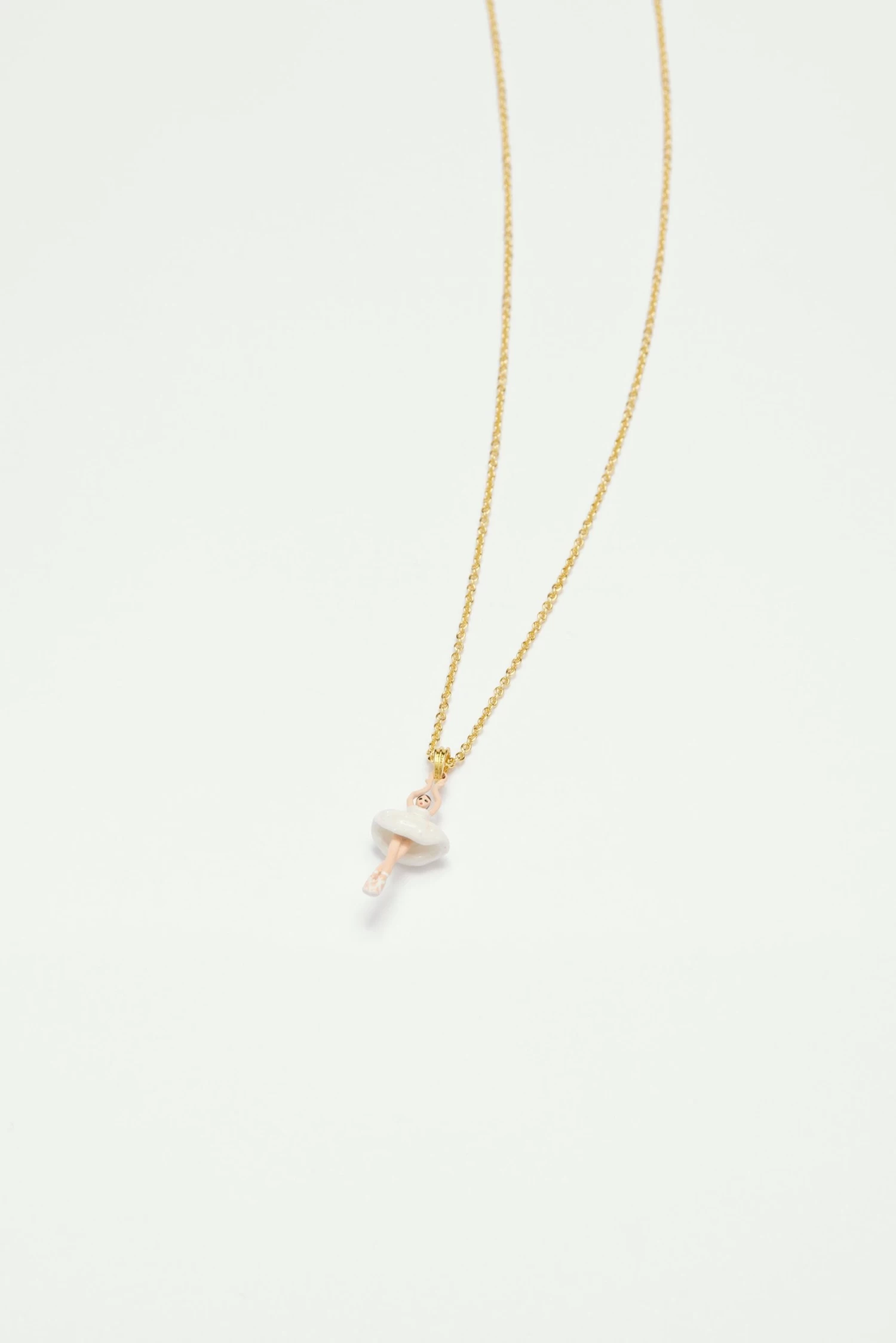 Les Néréides Collier Mini Ballerine En Tutu Blanc 2 Les Néréides Collier Mini Ballerine En Tutu Blanc – Image 2