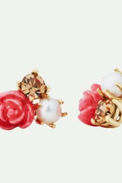Les Néréides Boucles D'oreilles Rose, Perle De Culture Et Pierre -Les Néréides fr 7fd73a2c 6923 43bd ba4d 343c9a75d82e