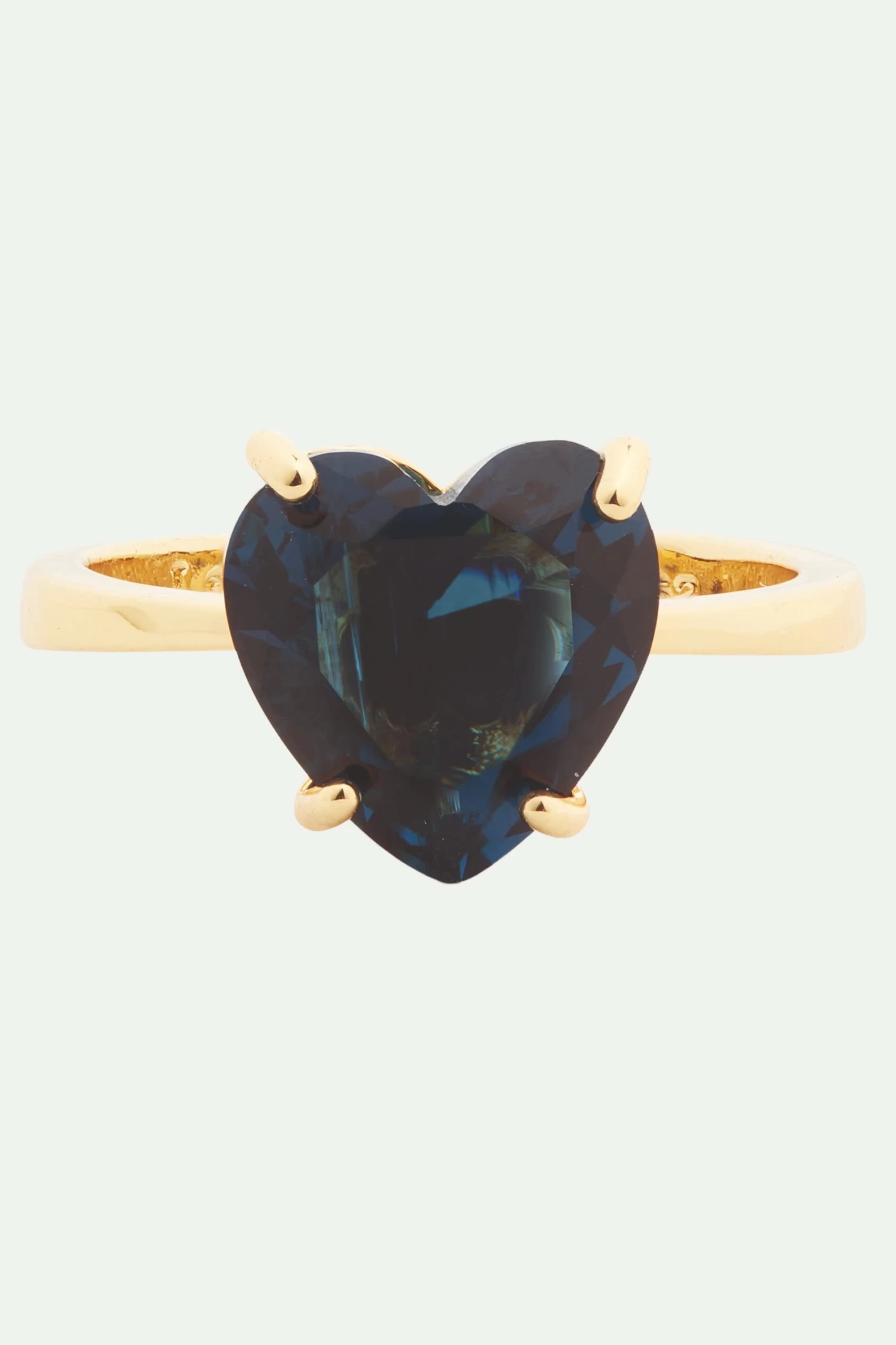 Les Néréides Bague Solitaire Pierre Cœur La Diamantine Bleu Océan 3 Les Néréides Bague Solitaire Pierre Cœur La Diamantine Bleu Océan – Image 3