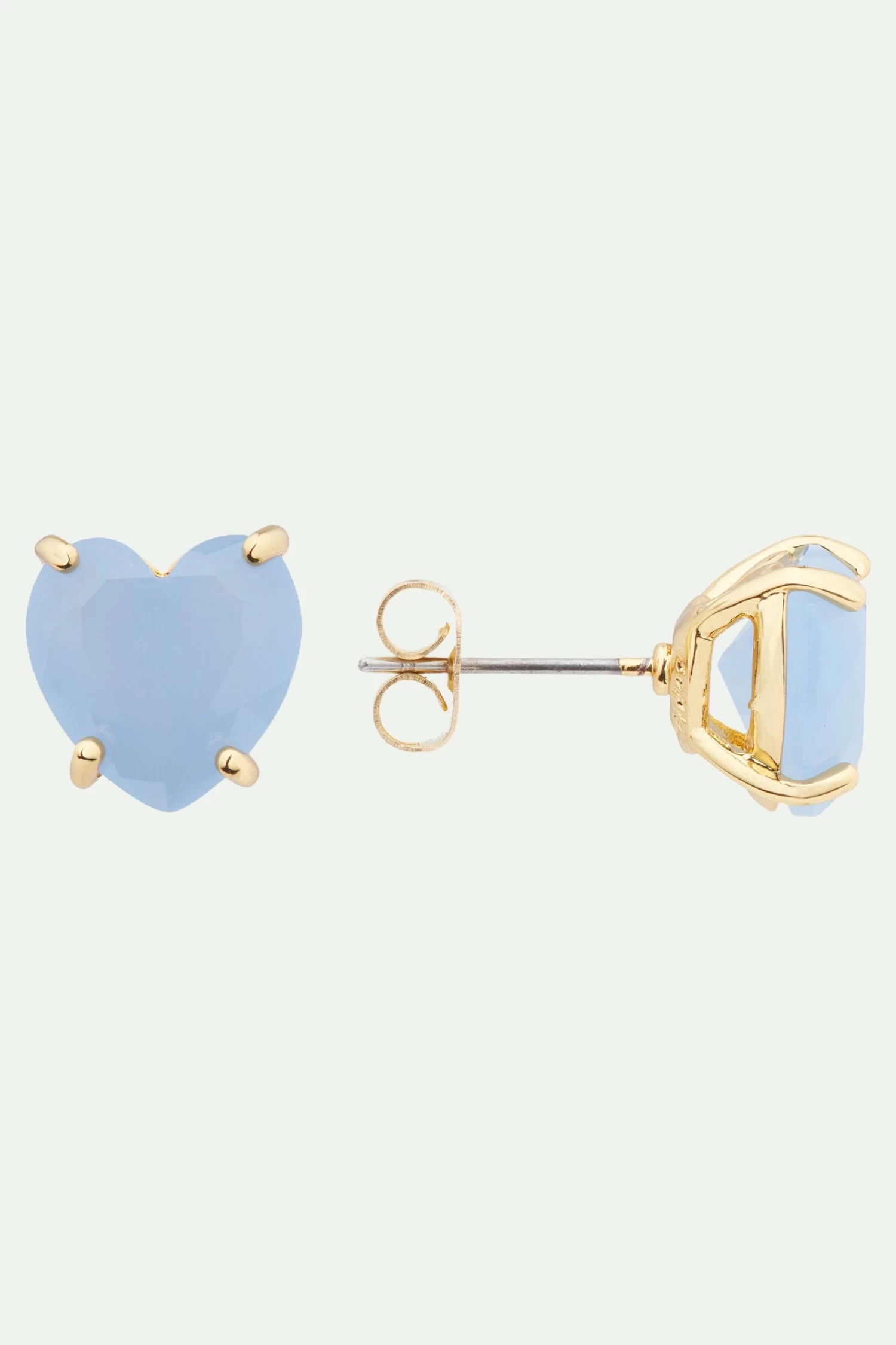 Les Néréides Boucles D'oreilles Tiges Pierre Coeur La Diamantine Bleu Ciel 2 Les Néréides Boucles D'oreilles Tiges Pierre Coeur La Diamantine Bleu Ciel – Image 2