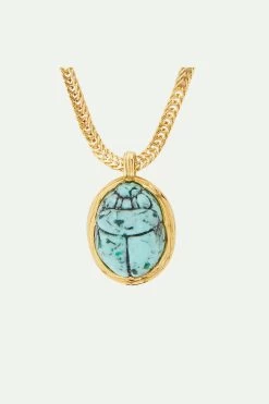 Les Néréides Collier Pendentif Scarabée Turquoise -Les Néréides fr 807104bd 8719 42f6 806d cdd12fe90297