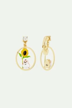 N2 By Les Néréides Boucles D'oreilles Tiges Asymétriques Hamsters Et Fleurs -Les Néréides fr 82520479 247c 4023 b071 a5b68b8c0381