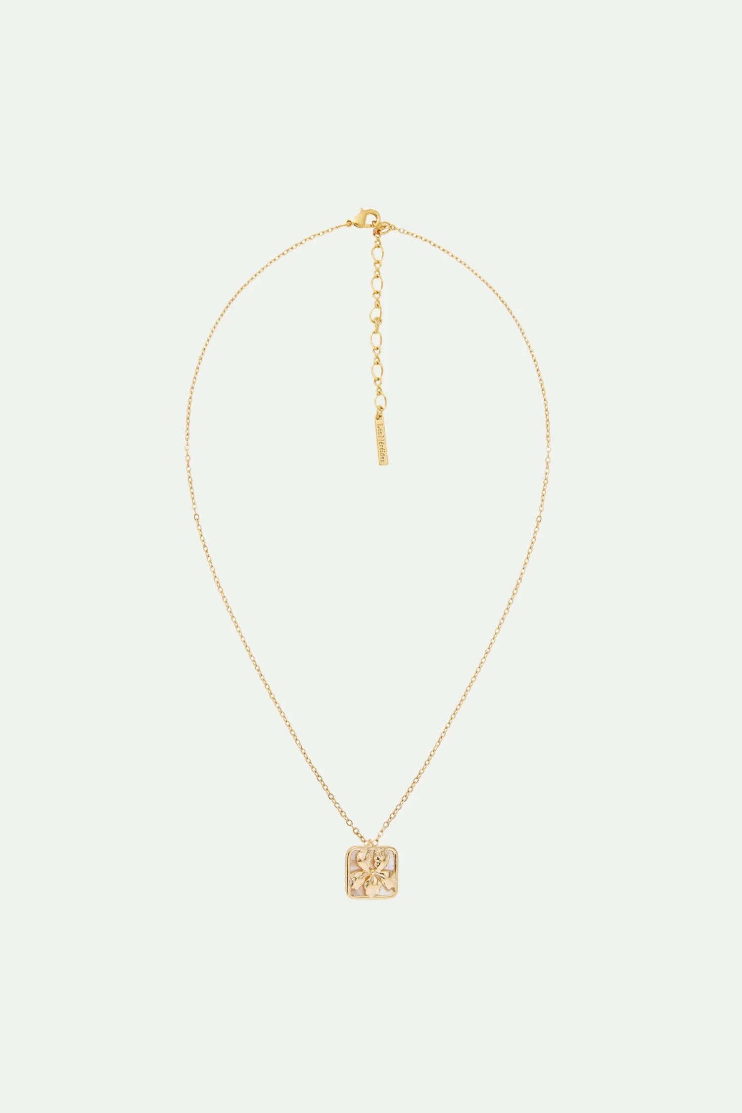 Les Néréides Collier Pendentif Iris Sur Plaque De Nacre 2 Les Néréides Collier Pendentif Iris Sur Plaque De Nacre – Image 2