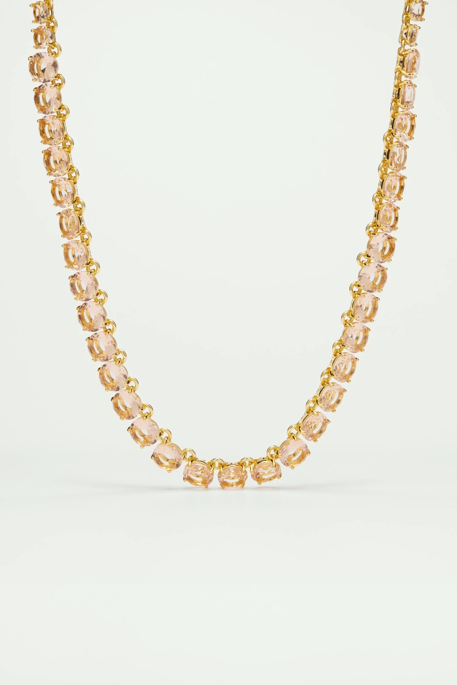 Les Néréides Collier Ras De Cou Pierres Rondes La Diamantine Rose Abricot 1 Les Néréides Collier Ras De Cou Pierres Rondes La Diamantine Rose Abricot