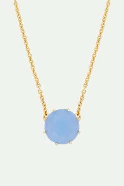 Les Néréides Collier Pendentif Rond La Diamantine Bleu Ciel