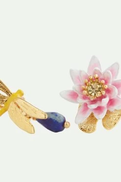 Les Néréides Boucles D'oreilles Dormeuses Asymétriques Libellule Et Nymphéa -Les Néréides fr 95aed87d da1d 453c 9e25 243dee136a4d