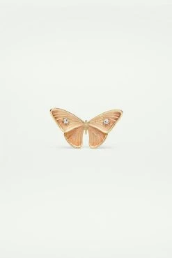 Les Néréides Broche Papillon émaillé Et Pierres En Verre Taillé