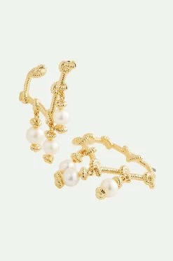 Les Néréides Boucles D'oreilles Créoles Nœuds Marins Et Perles Blanches -Les Néréides fr 99b997af 9169 4643 bc2b e10c3d2017a5