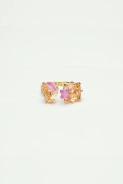 Les Néréides Bague Pierres Coeur Et Carrées Et Fleurs La Diamantine Rose Abricot -Les Néréides fr 9e5f5988 8a8d 4330 92b5 92c10f3413ee