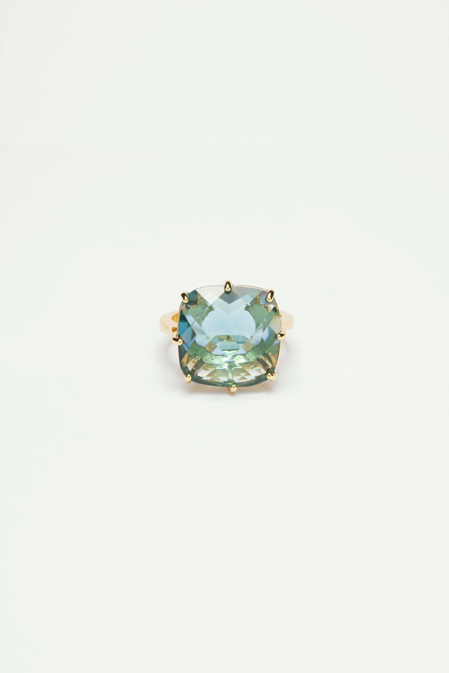 Les Néréides Bague Solitaire Pierre Carrée La Diamantine Acqua Azzura 3 Les Néréides Bague Solitaire Pierre Carrée La Diamantine Acqua Azzura – Image 3