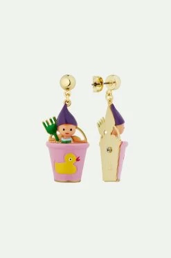 N2 By Les Néréides Boucles D'oreilles Tiges Nain, Râteau Vert Et Sceau Rose 7 N2 By Les Néréides Boucles D'oreilles Tiges Nain, Râteau Vert Et Sceau Rose -Les Néréides fr a0bea5d4 44ab 497b 8c29 50ed3a311890