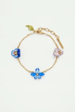 Les Néréides Bracelet Fin Violette Et Pensée