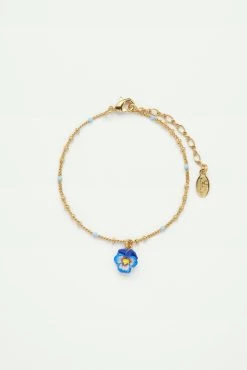 Les Néréides Bracelet Pendentif Fleur De Pensée