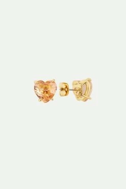 Les Néréides Boucles D'oreilles Tiges Pierre Coeur La Diamantine Rose Abricot -Les Néréides fr a9c7169f 5627 496c 94d7 a9ea6628df45