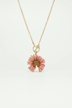 Les Néréides Collier Pendentif Fleur Cosmos