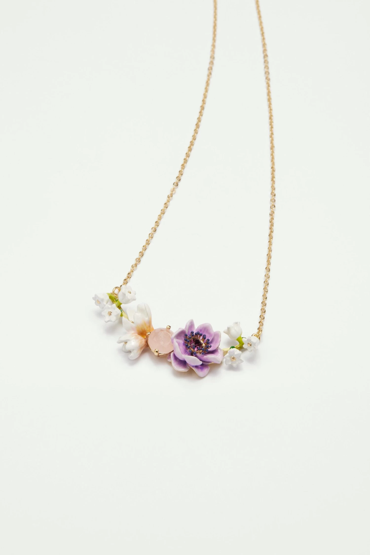 Les Néréides Collier Plastron Bohème 3 Fleurs 4 Les Néréides Collier Plastron Bohème 3 Fleurs – Image 4