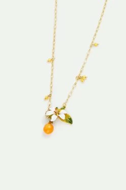 Les Néréides Collier Pendentif Orange, Fleur D'oranger Et Petites Perles -Les Néréides fr b02af8b9 dcba 43c0 8485 84941531b5d2