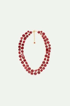 Les Néréides Collier Luxe Deux Rangs La Diamantine Rouge Grenat -Les Néréides fr b0431648 58f8 40c4 a9d5 11aa041e4794