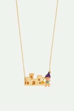 N2 By Les Néréides Collier Plastron Enfant Nain De Jardin Et Château De Sable