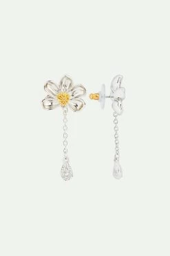 Les Néréides Boucles D'oreilles Pendantes Marguerite Et Pétale Pavé De Cristaux Blancs -Les Néréides fr b9580fea b88b 43e4 ace6 a1c155a57e64