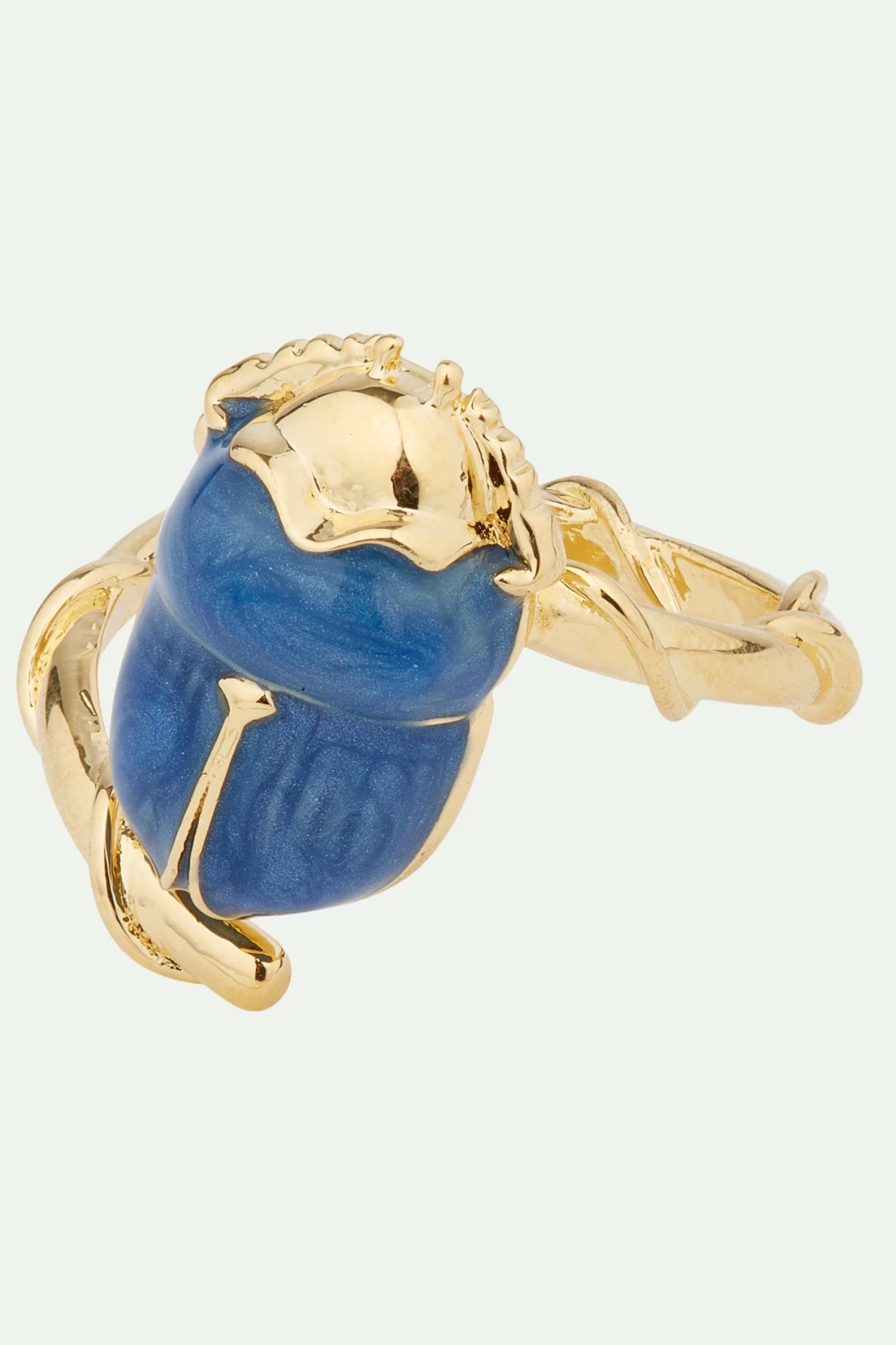 Les Néréides Bague Ajustable Scarabée Bleu 2 Les Néréides Bague Ajustable Scarabée Bleu – Image 2