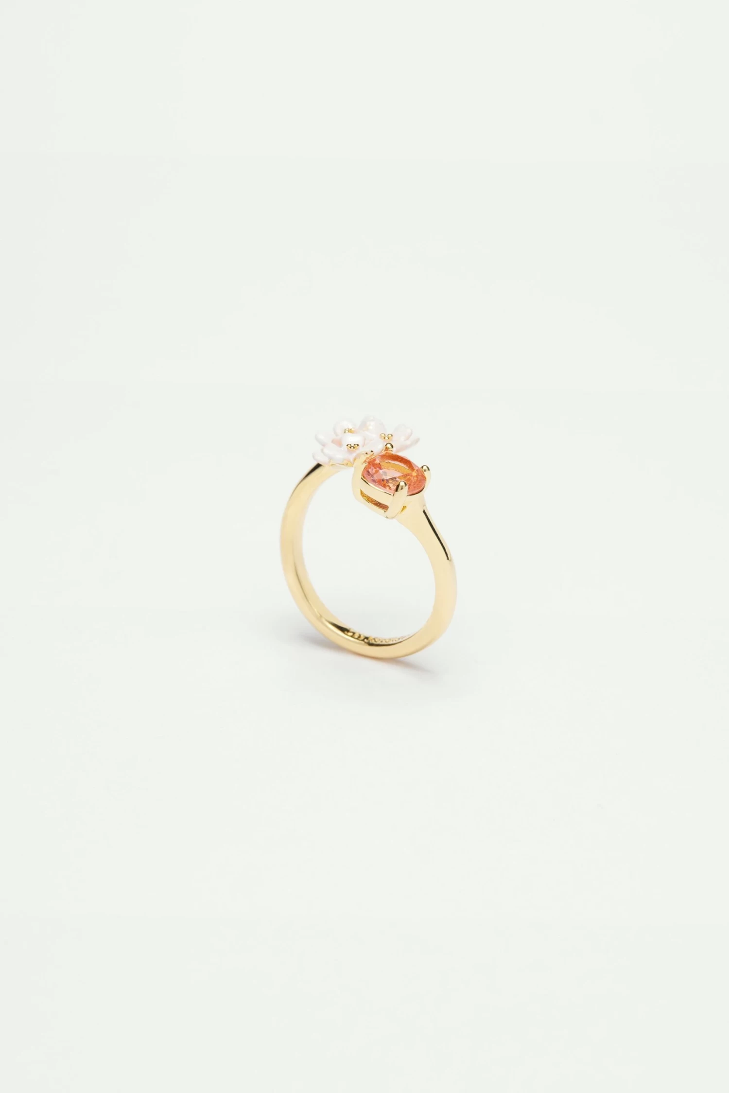 Les Néréides Bague Ajustable Toi Et Moi Fleurs De Verveine Et Pierre Ronde 1 Les Néréides Bague Ajustable Toi Et Moi Fleurs De Verveine Et Pierre Ronde