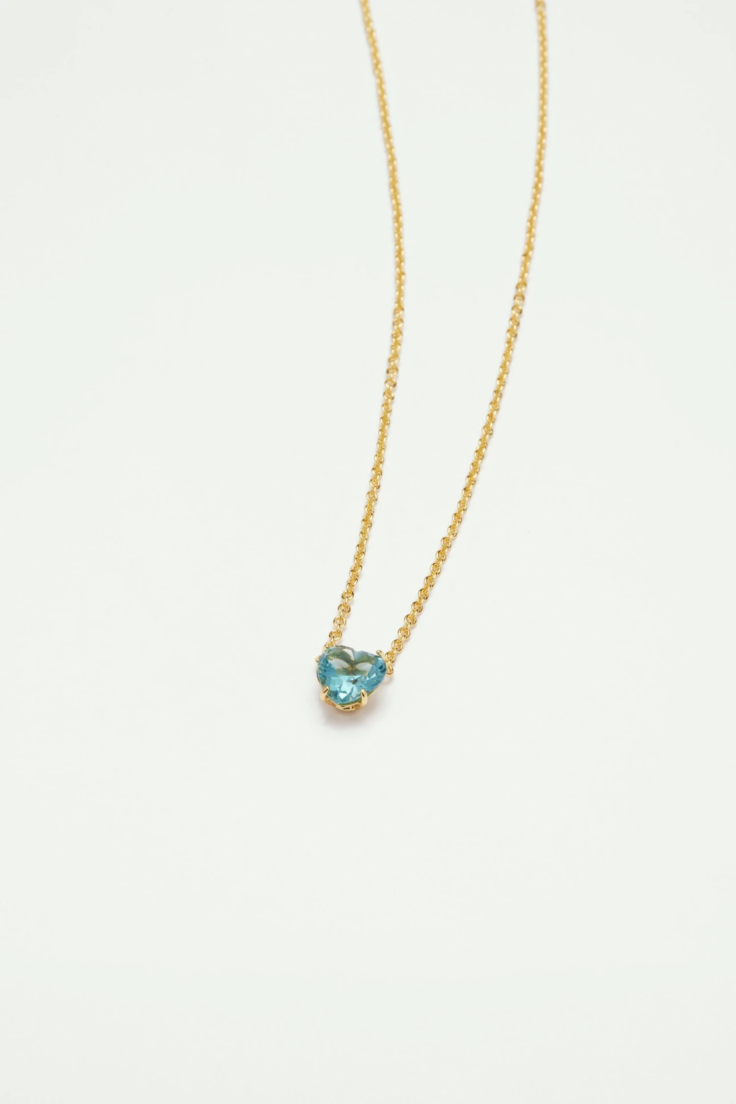 Les Néréides Collier Pendentif Pierre Cœur La Diamantine Acqua Azzura 2 Les Néréides Collier Pendentif Pierre Cœur La Diamantine Acqua Azzura – Image 2