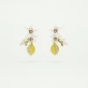 Les Néréides Boucles D'oreilles Demi Citron Et Fleurs De Citronnier