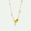 Les Néréides Collier Pendentif Fleur De Mimosa Et Petites Perles