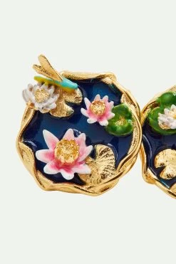 Les Néréides Boucles D'oreilles Tiges étang De Nymphéas -Les Néréides fr e130051d e0ce 4e0a 87d9 30f76f02e3da