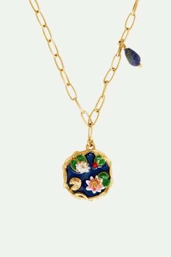 Les Néréides Collier Pendentif étang De Giverny Et Lapis-lazuli