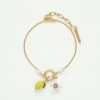Les Néréides Bracelet Fin Citron Et Fleur De Citronnier