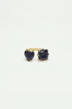 Les Néréides Bague Ajustable Toi Et Moi Pierres Cœur Et Carré La Diamantine Bleu Nuit Pailleté 5 Les Néréides Bague Ajustable Toi Et Moi Pierres Cœur Et Carré La Diamantine Bleu Nuit Pailleté -Les Néréides fr e3fadb94 6077 48a9 9f4c cabaf6f0da12