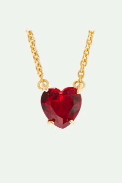 Les Néréides Collier Pendentif Cœur La Diamantine Rouge Grenat -Les Néréides fr e4cd03a4 bc5e 4a08 8400 f985a61ff0c0