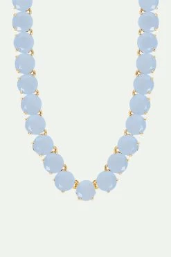 Les Néréides Collier Ras De Cou Pierres Rondes La Diamantine Bleu Ciel