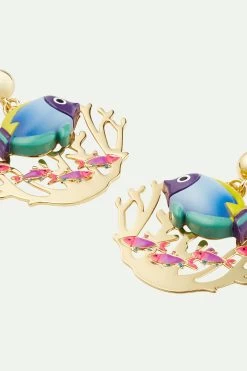 N2 By Les Néréides Boucles D'oreilles Tiges Dorées Poissons Et Corail -Les Néréides fr e8abd341 75d5 48d9 a4c3 a1a7fa9e43f6