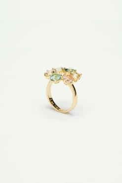 Les Néréides Bague Fine 6 Pierres La Diamantine Acqua Azzura