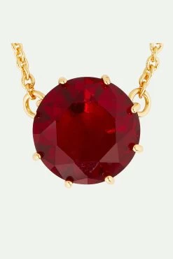 Les Néréides Collier Pendentif Rond La Diamantine Rouge Grenat -Les Néréides fr ee341bf3 34db 4217 99f4 65fc05687411