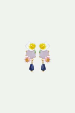 Les Néréides Boucles D'oreilles Arum Et Lapis-lazuli