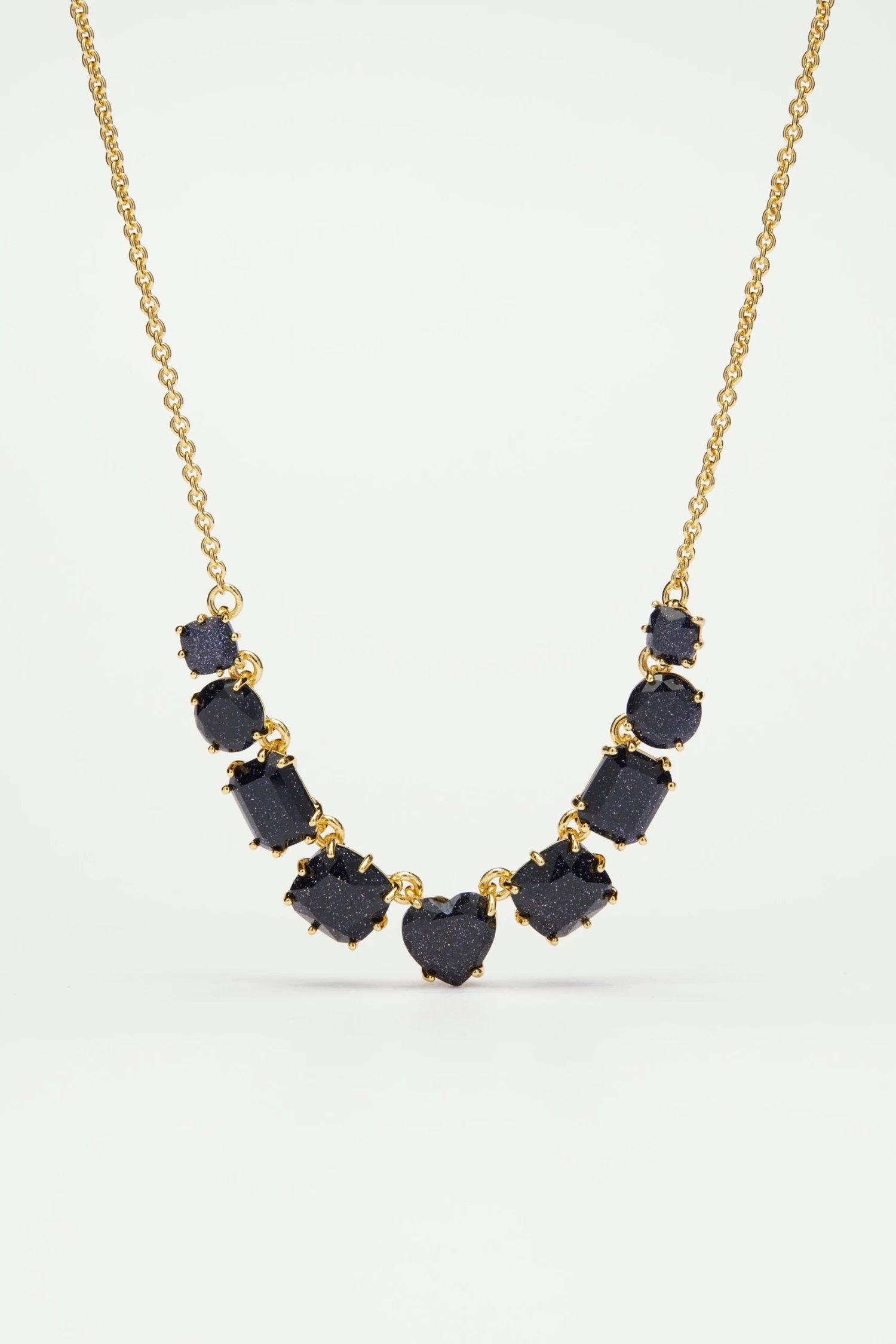 Les Néréides Collier Fin 9 Pierres La Diamantine Bleu Nuit Pailleté 1 Les Néréides Collier Fin 9 Pierres La Diamantine Bleu Nuit Pailleté