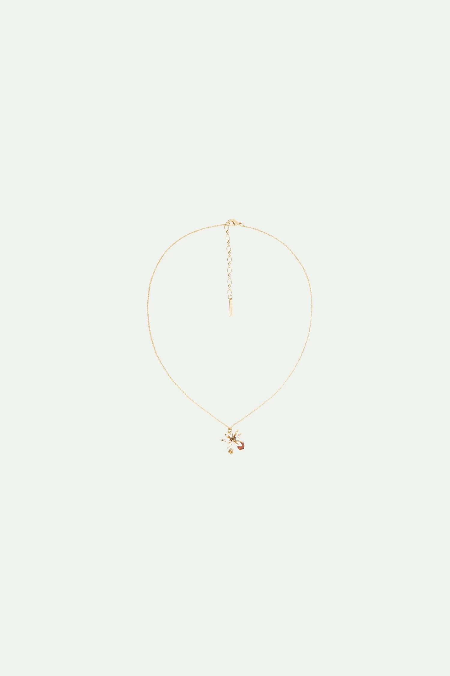Les Néréides Collier Fleurs Blanches Et Dorées 2 Les Néréides Collier Fleurs Blanches Et Dorées – Image 2