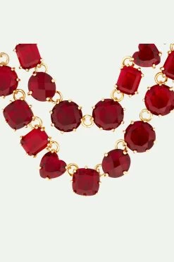 Les Néréides Collier Luxe Deux Rangs La Diamantine Rouge Grenat -Les Néréides fr f7dd7c26 7da1 4e25 89e3 12a9cfce31de